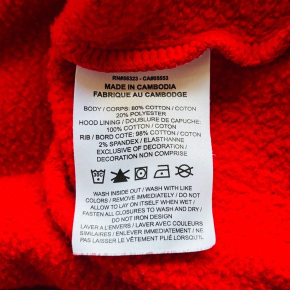 Nike Air Hoodie Mens Small Red Black Spell Out Pullover Sweatshirt Hooded - Picture 6 of 13